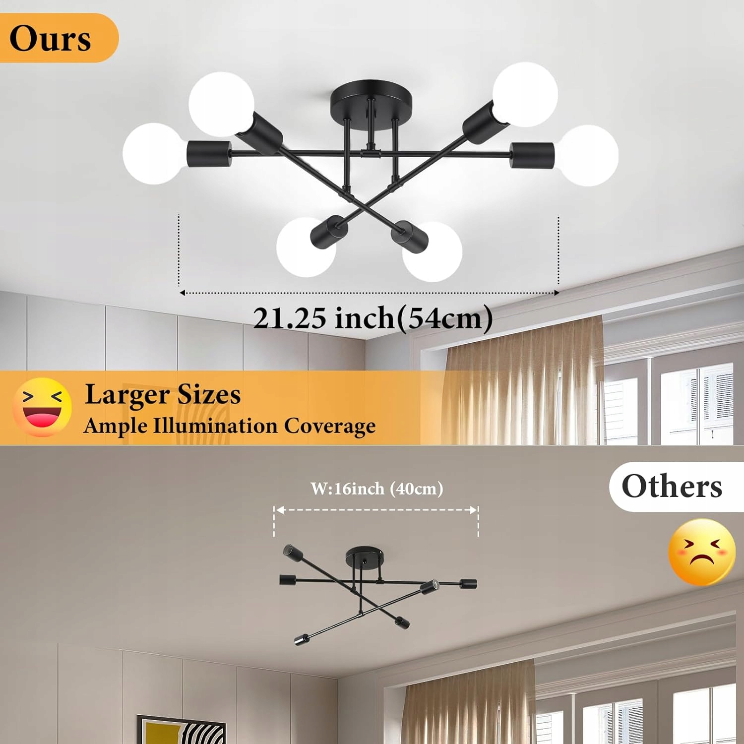 LAMPA SUFITOWA VINTAGE ŻYRANDOL WISZĄCA 6-PUNKTOWA Marka Glimex