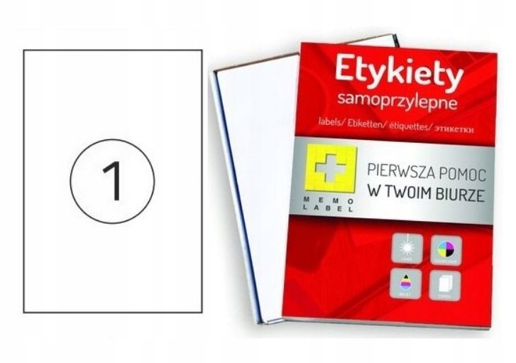

Etykieta samoprzylepna A4 210x297 mm biała 100 szt