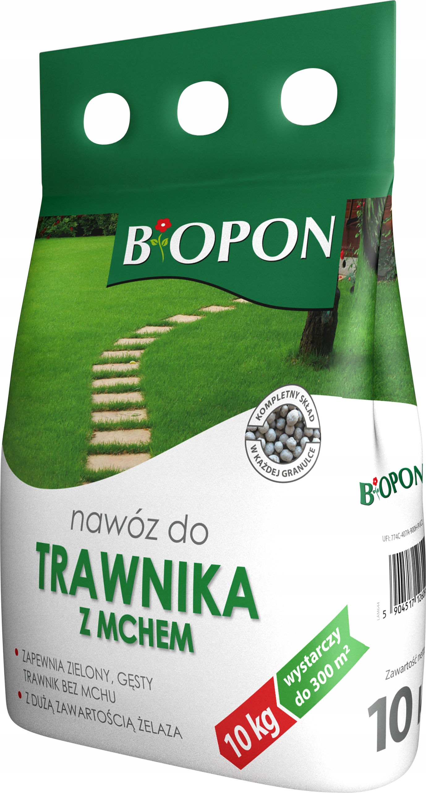 Bopon Nawóz granulowany do trawy, trawnika z mchem Biopon 10 kg