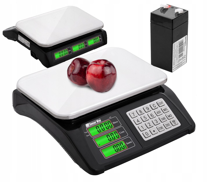 WAGA ELEKTRONICZNA SKLEPOWA LICZĄCA SZTUKI 40kg KALKULACYJNA 5g LCD