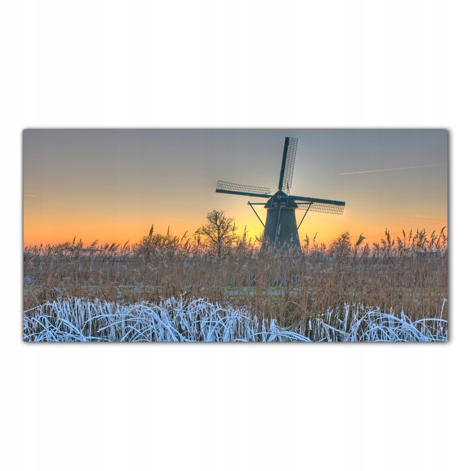 

Obraz Szklany Foto-obraz Młyn Zima Śnieg 100x50