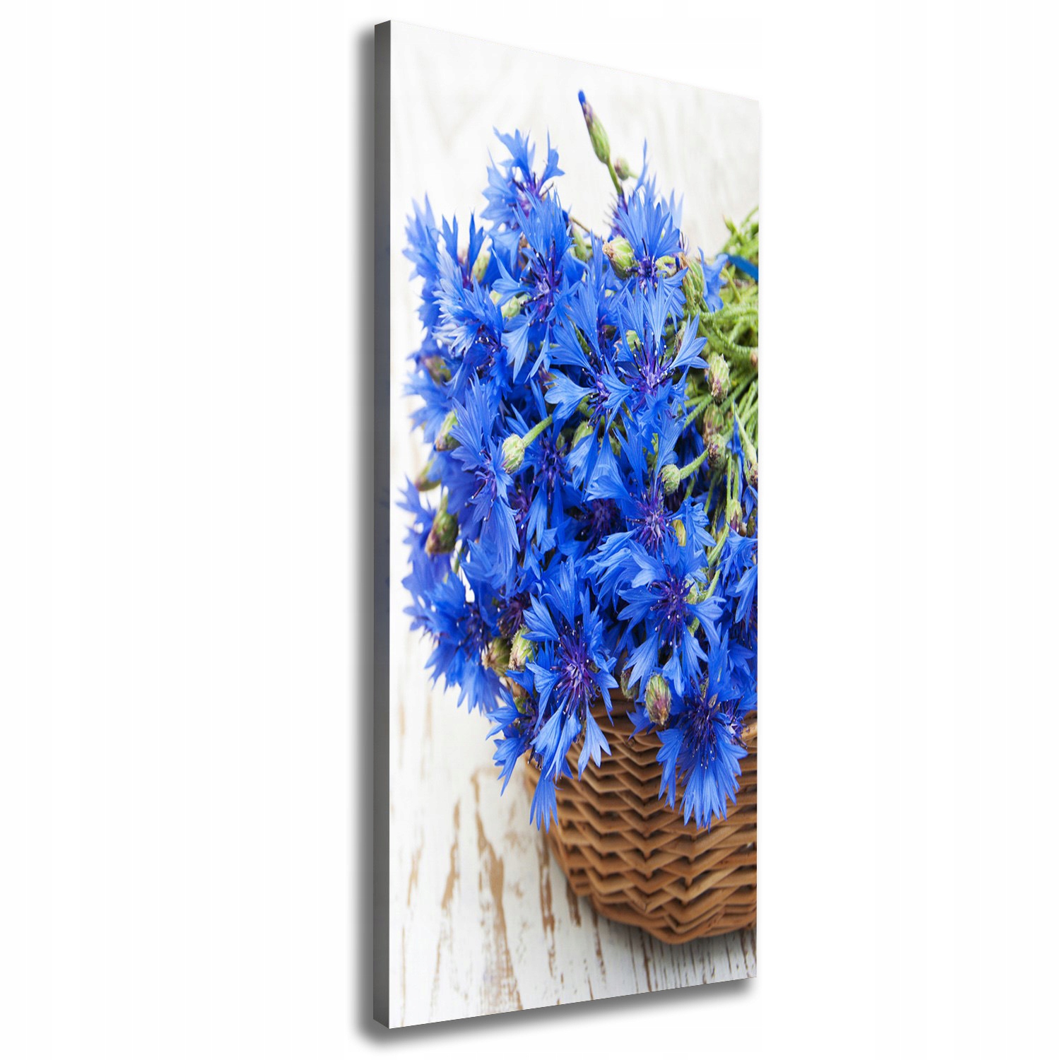 

Foto obraz na płótnie Chabry w koszu 50x125 cm