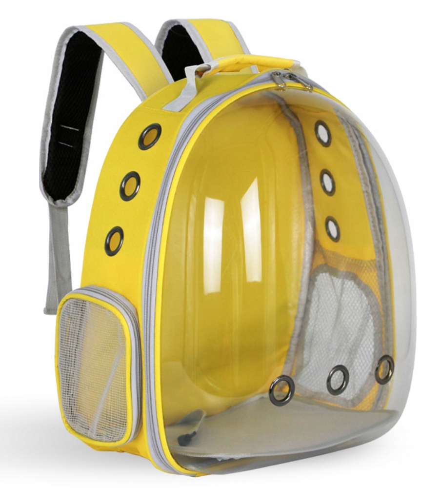 Levně Přepravka Batoh Taška S Ventilací Pro Psa Kočku Žlutý