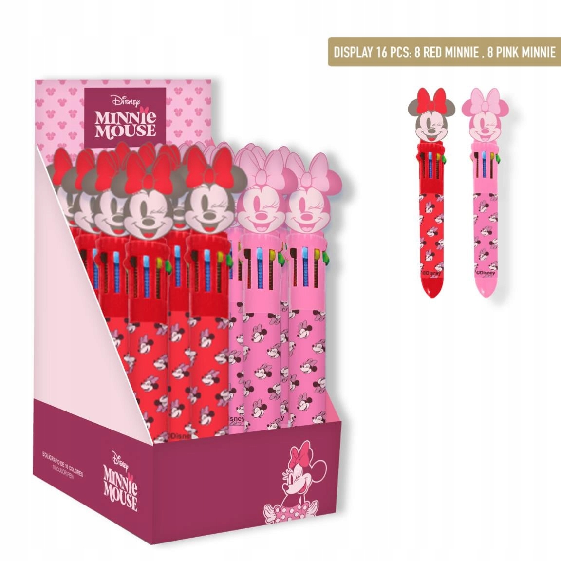 Minnie Display de 16 Ball-Pen s 10 měnícími se barvami