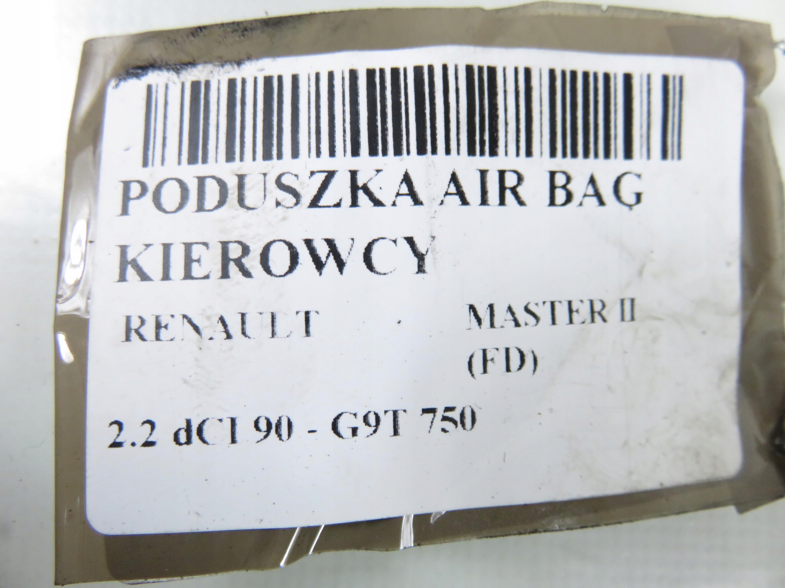 подушка безопасности Airbag водители MASTER II MOVANO 8200188632