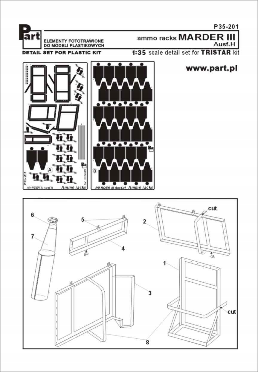 Part P35-201 1/35 Marder II Ausf.H (Tristar)