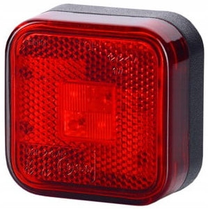 

Lampa Obrysowa Kwadratowa Z Odblaskiem Czerwona