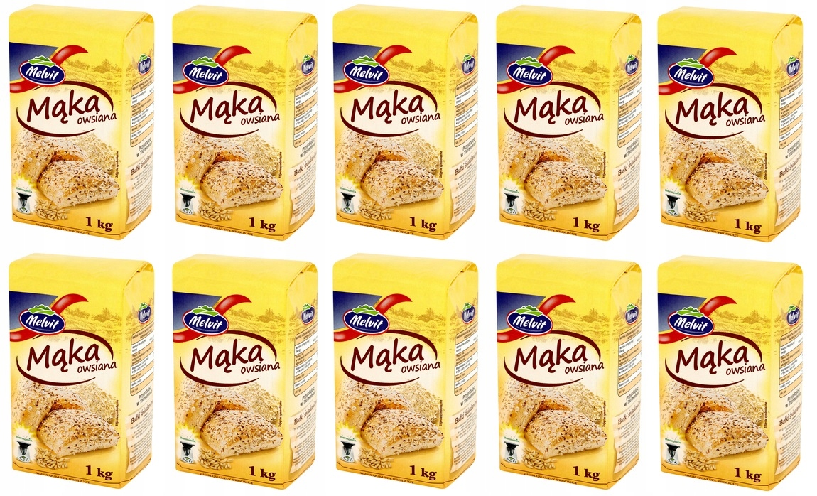 10x 1kg Melvit Mąka owsiana Zgrzewka