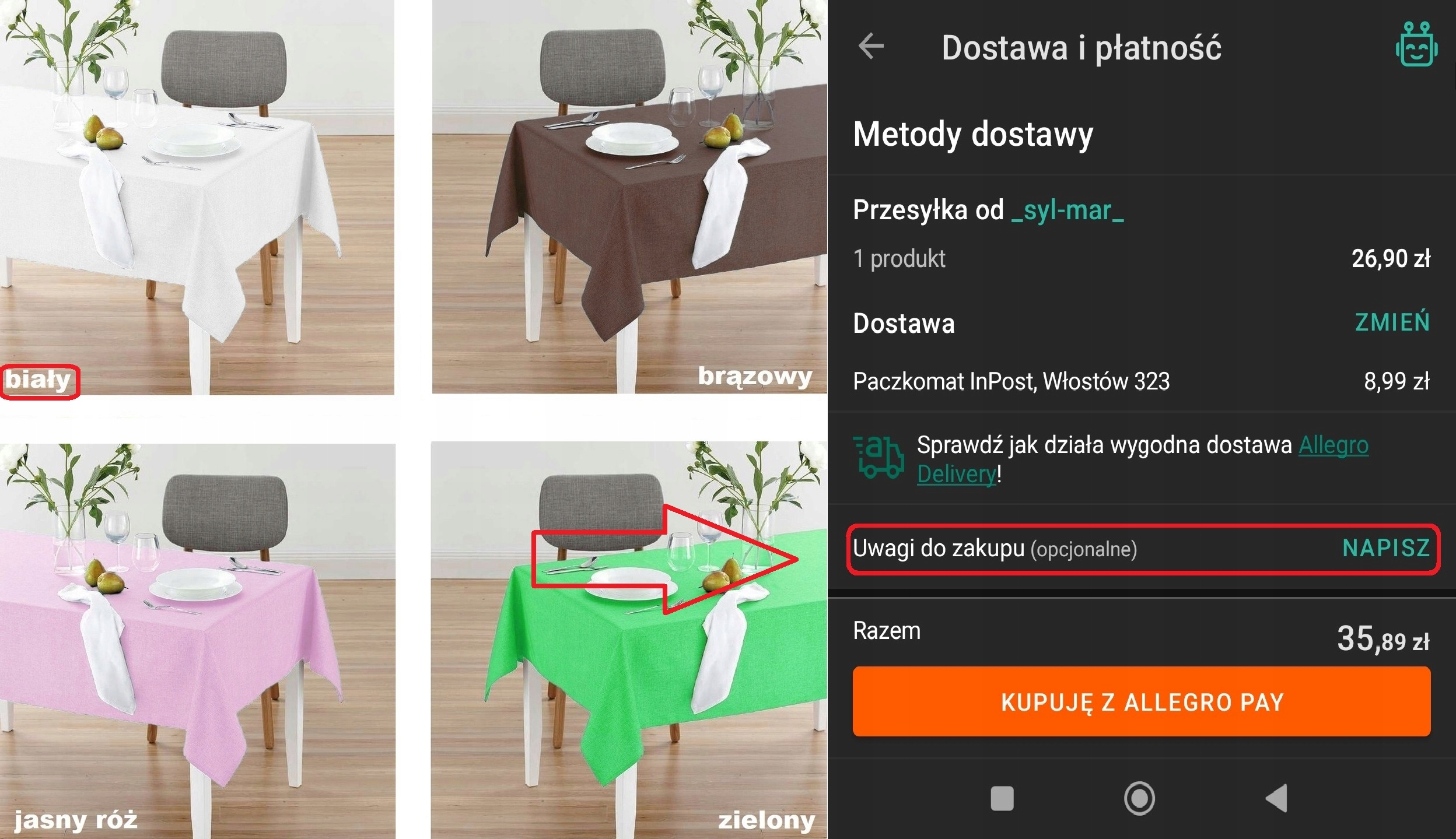 OBRUS PLAMOODPORNY PERFECT 130x180 GRUBY KOLORY Długość (cm) 180 cm