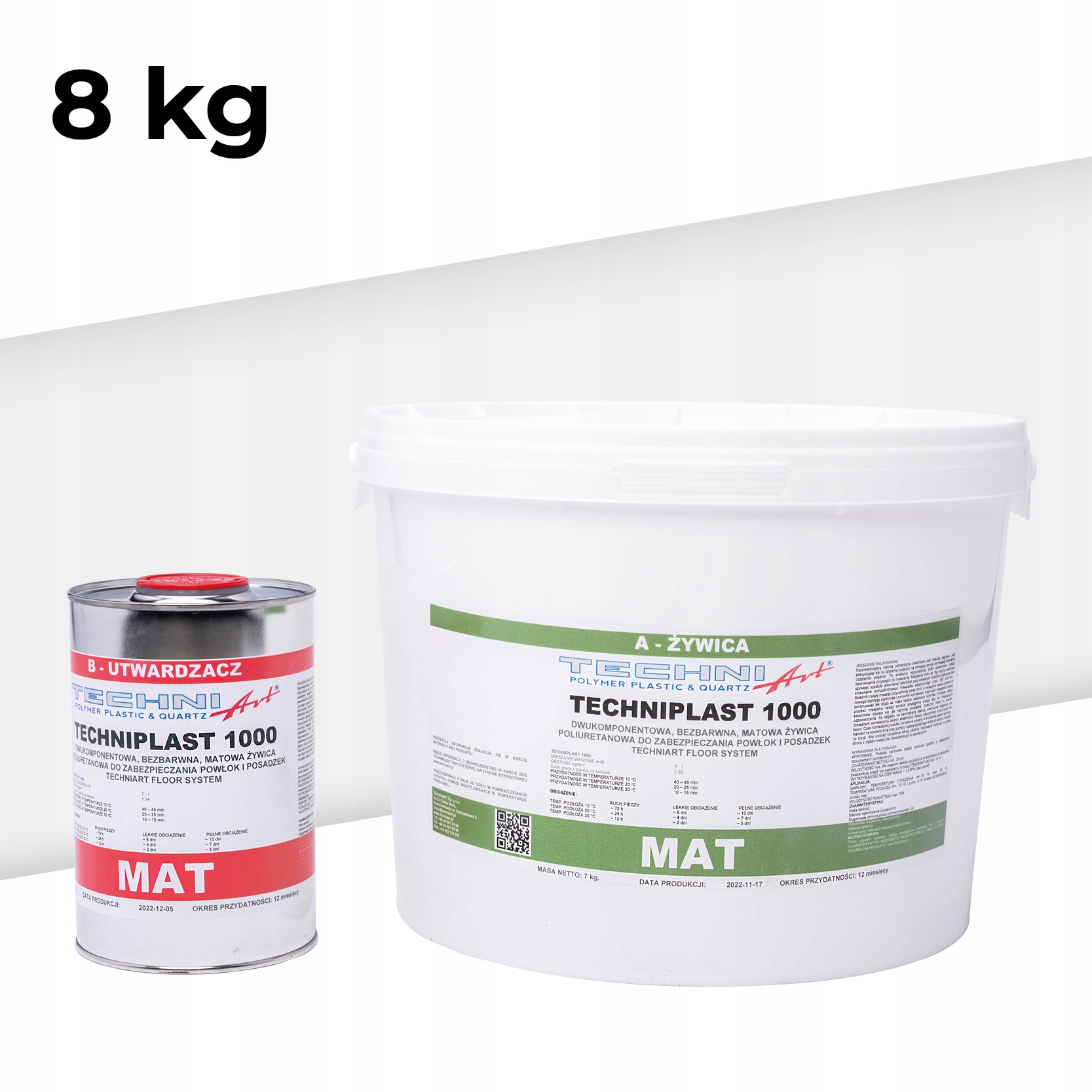 Techniplast 1000 – dvousložkový polyuretanový matný lak 8 kg