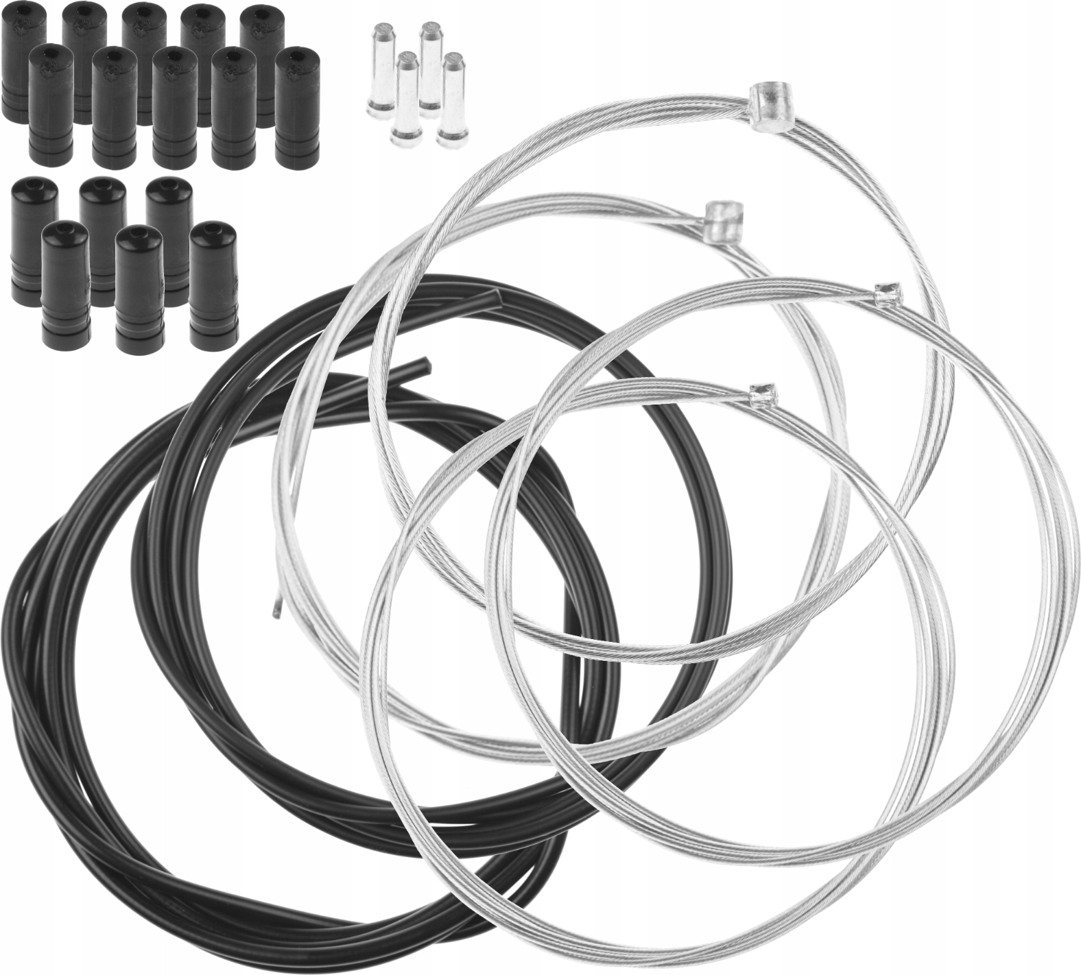 Komplet linki pancerze końcówki przerzutki hamulca na cały rower