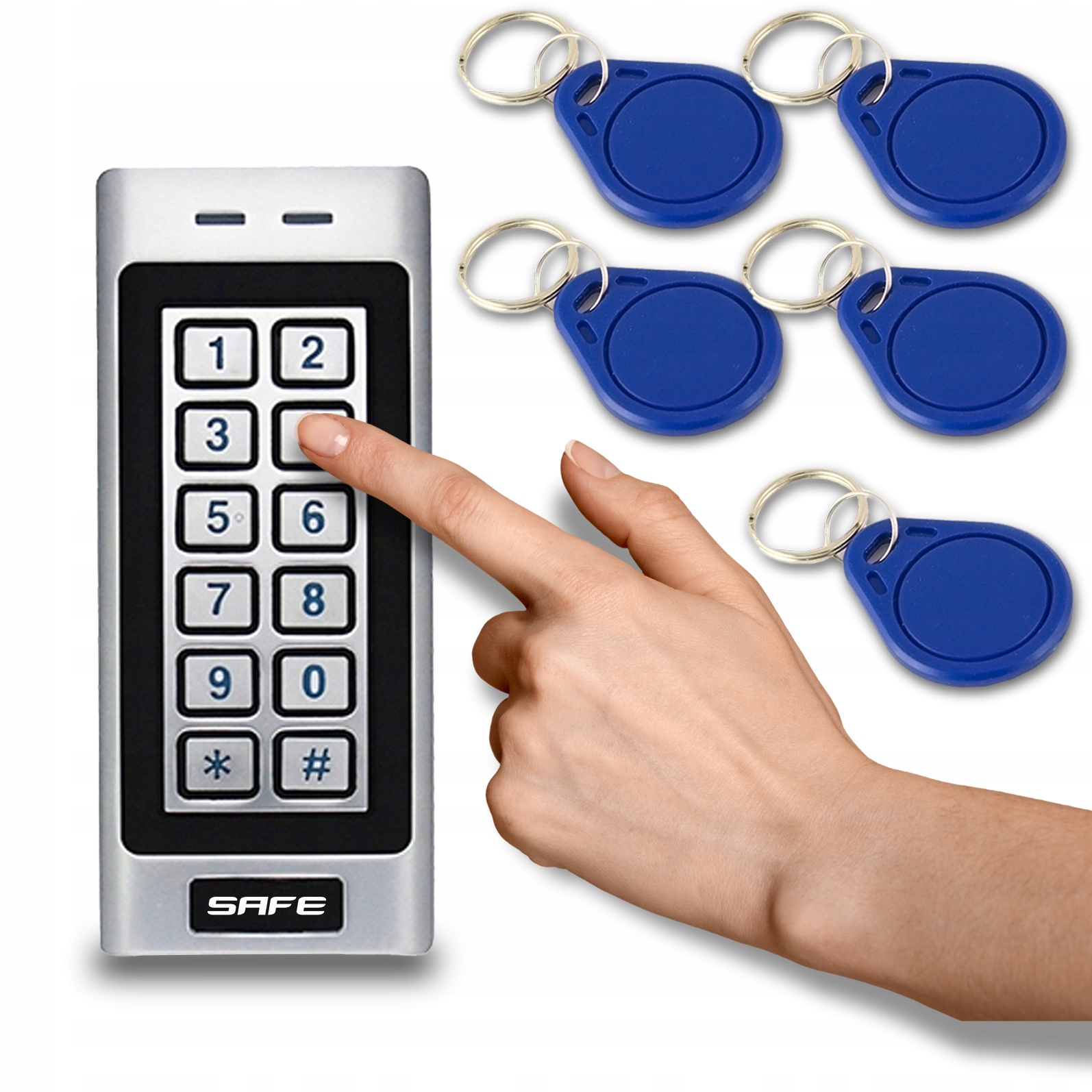 Dvojkanálový šifrovací čítač Kod 125Khz 5xBRELOK Vodotesný Pevný IP66