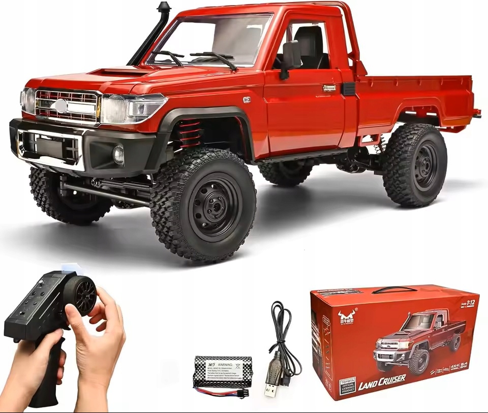 Samochód Zdalnie Sterowany Rc Toyota LC79 Terenowy 4x4 Offroad Czerwony