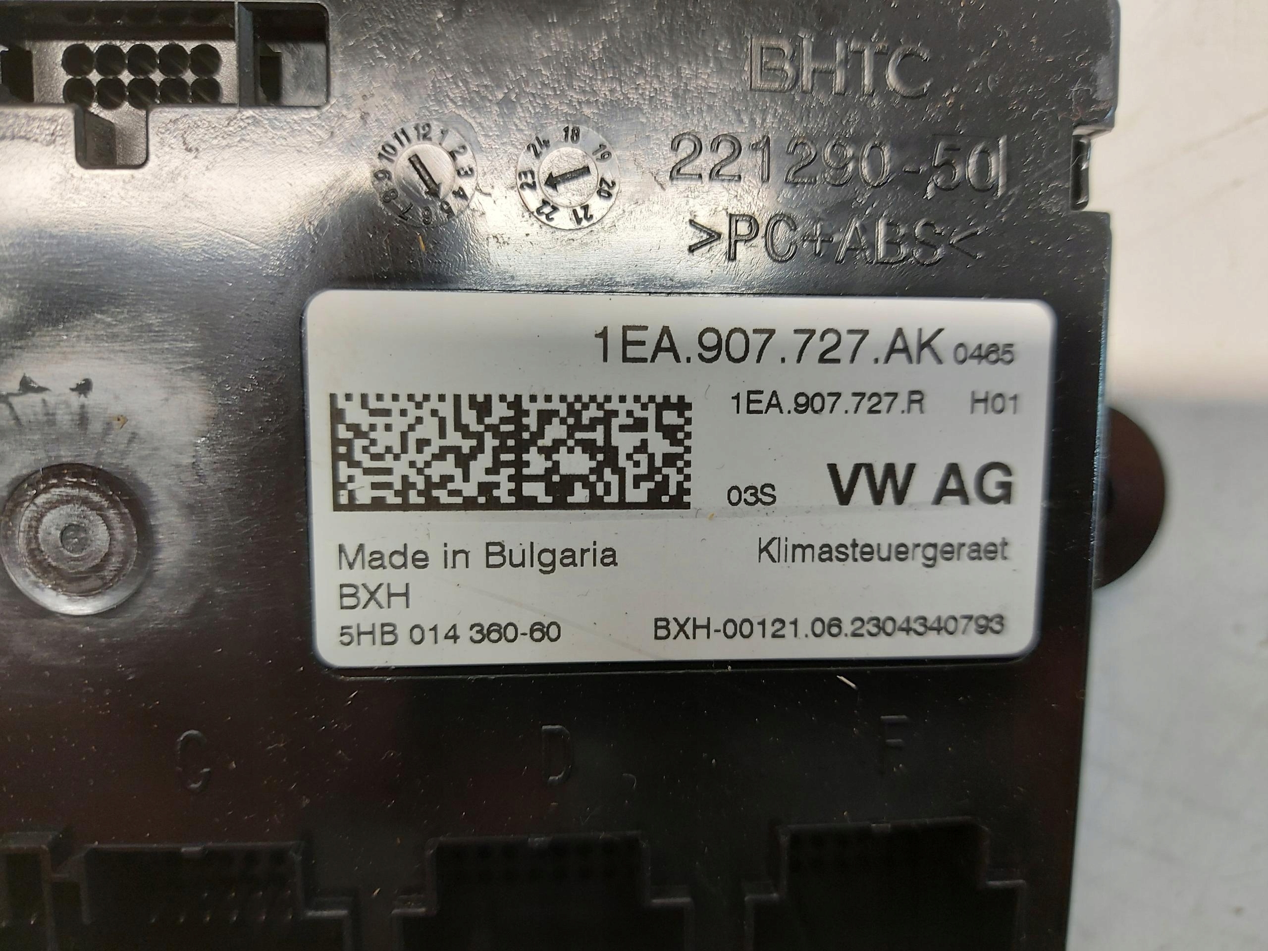 Audi Q4 E-TRON 89A 89E modul Bedienteil klimaanlage 1EA907727AK