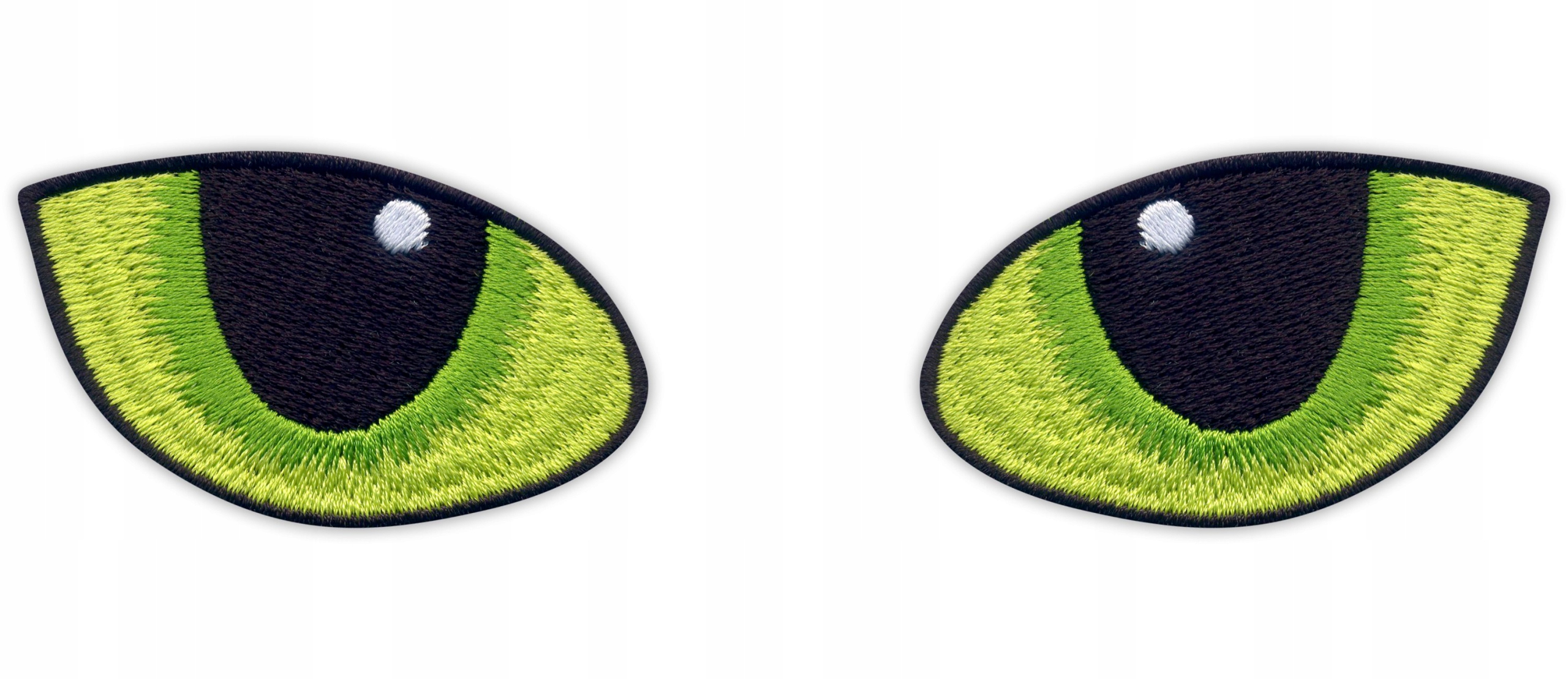 

Naszywki Oczy Kota noc duże kocie oko, Haft