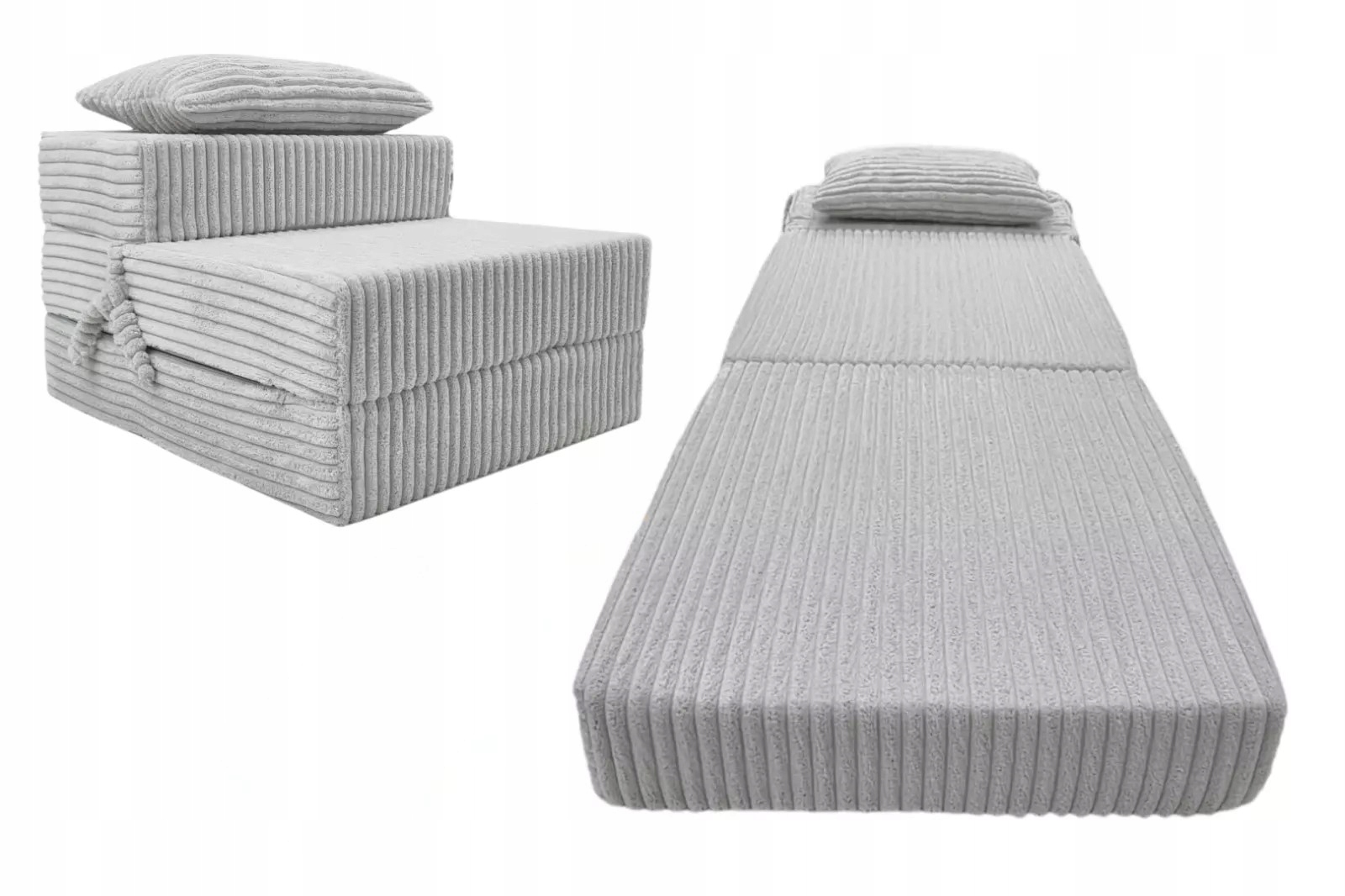 Matrace Skládací Křeslo 200x70x15 cm Štrukks Šedá