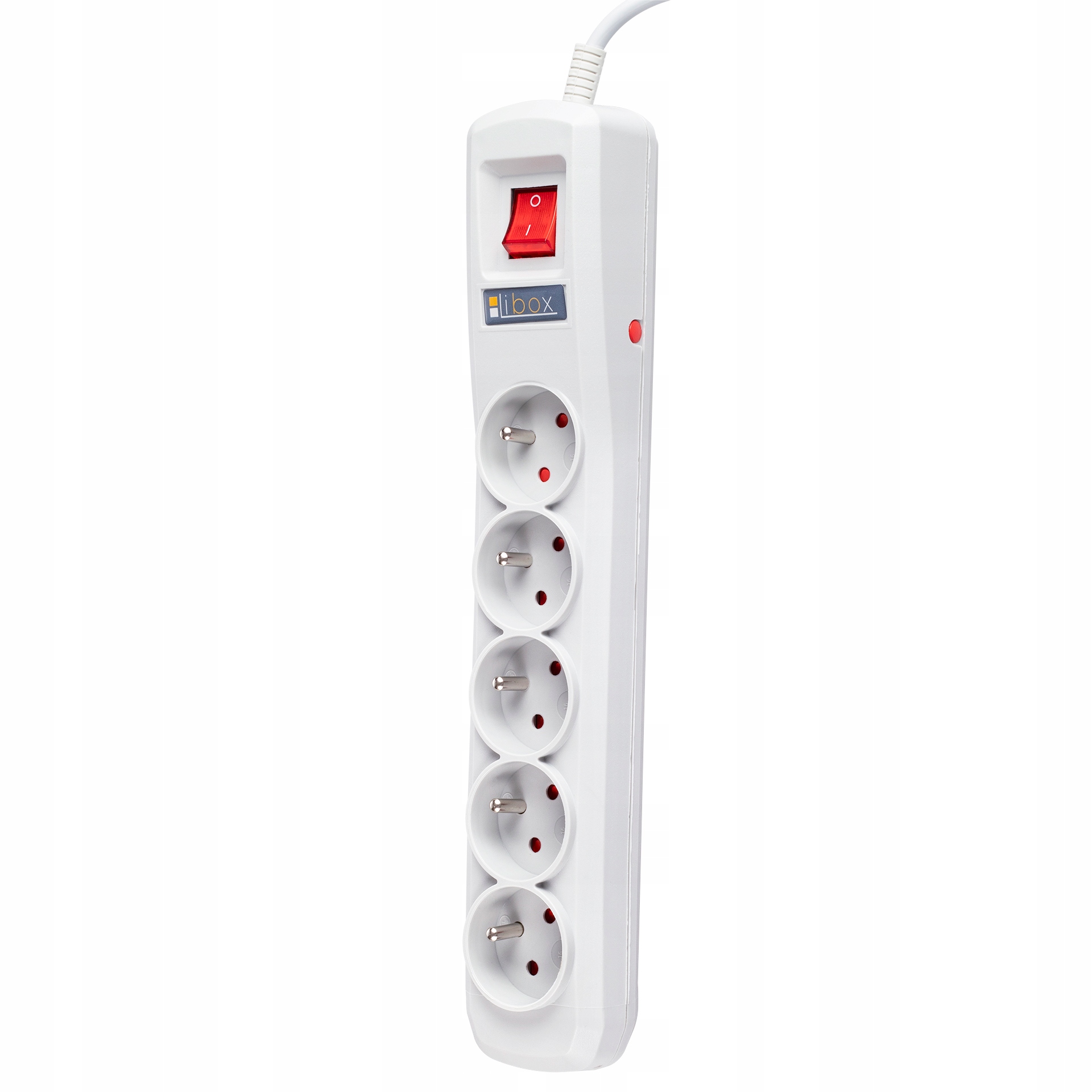 LISTWA ZASILAJĄCA PRZEPIĘCIOWA LIBOX 5 GNIAZD 3m Kolor szary