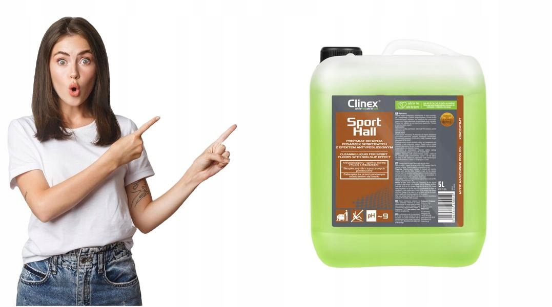 Levně Tekutina na podlahy Clinex Sport Hall 5L protiskluzová