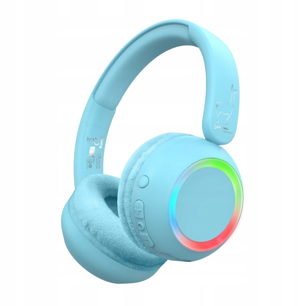 Bezdrátová sluchátka Lalarma s podsvícením Modrá, nabíjení Usb-c