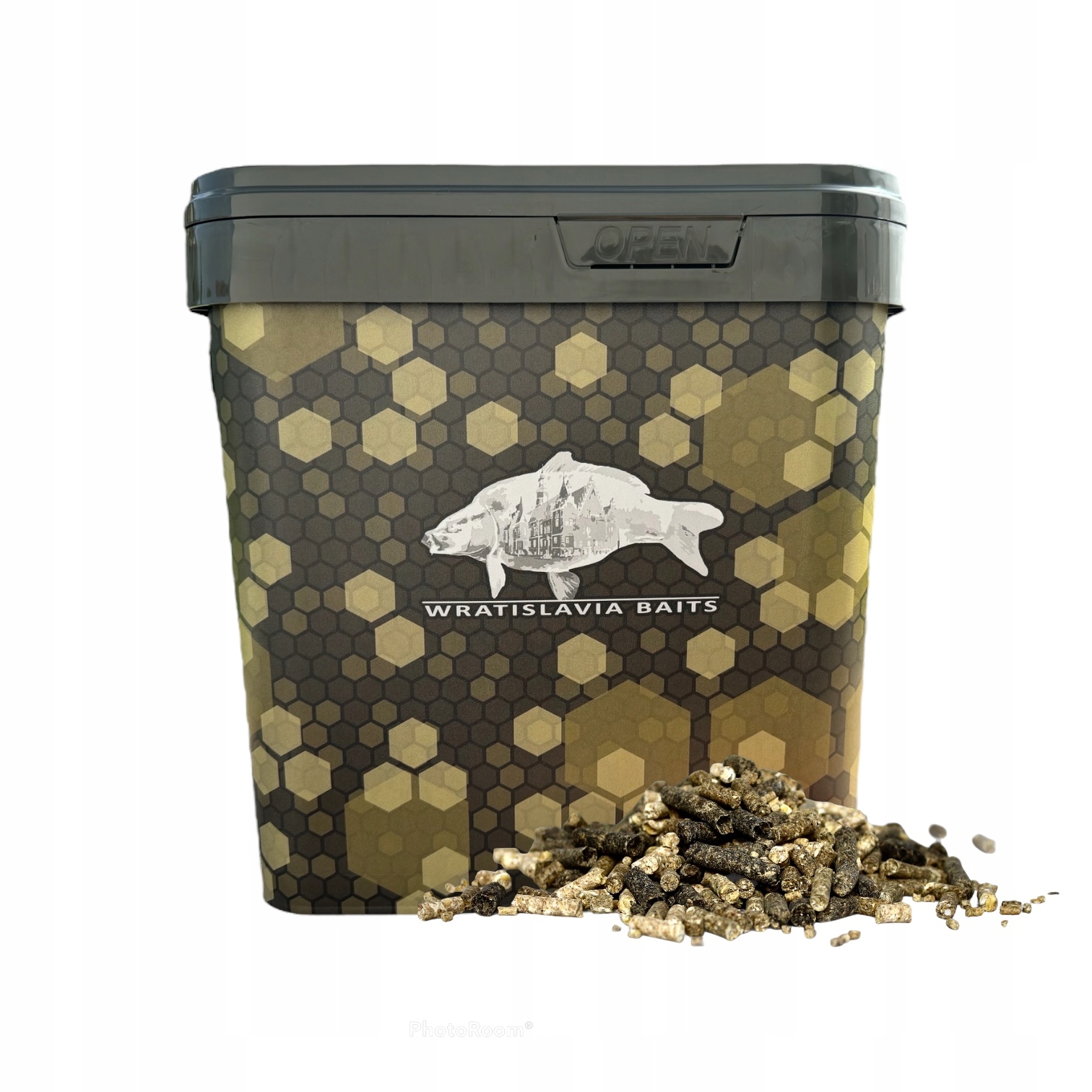 Pellet zanętowy Natural 10kg Wiadro 17L kwadratowe Wratislavia Baits