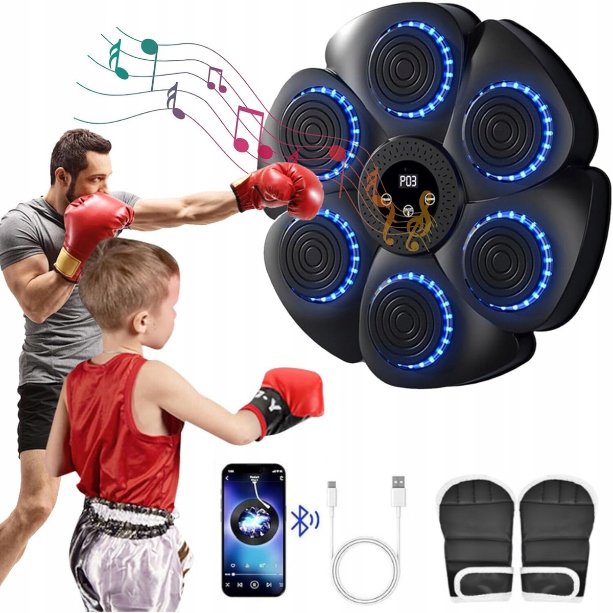 Inteligentní Hudební Boxovací Stroj S Bluetooth Namontovaný Na Stěně