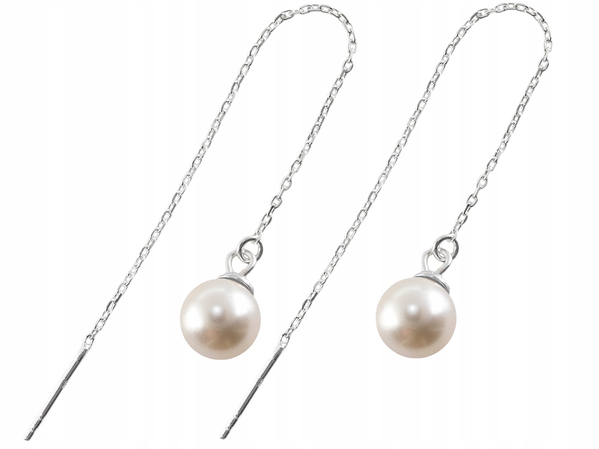 

Versil kolczyki przeciągane perły Swarovski Srebro