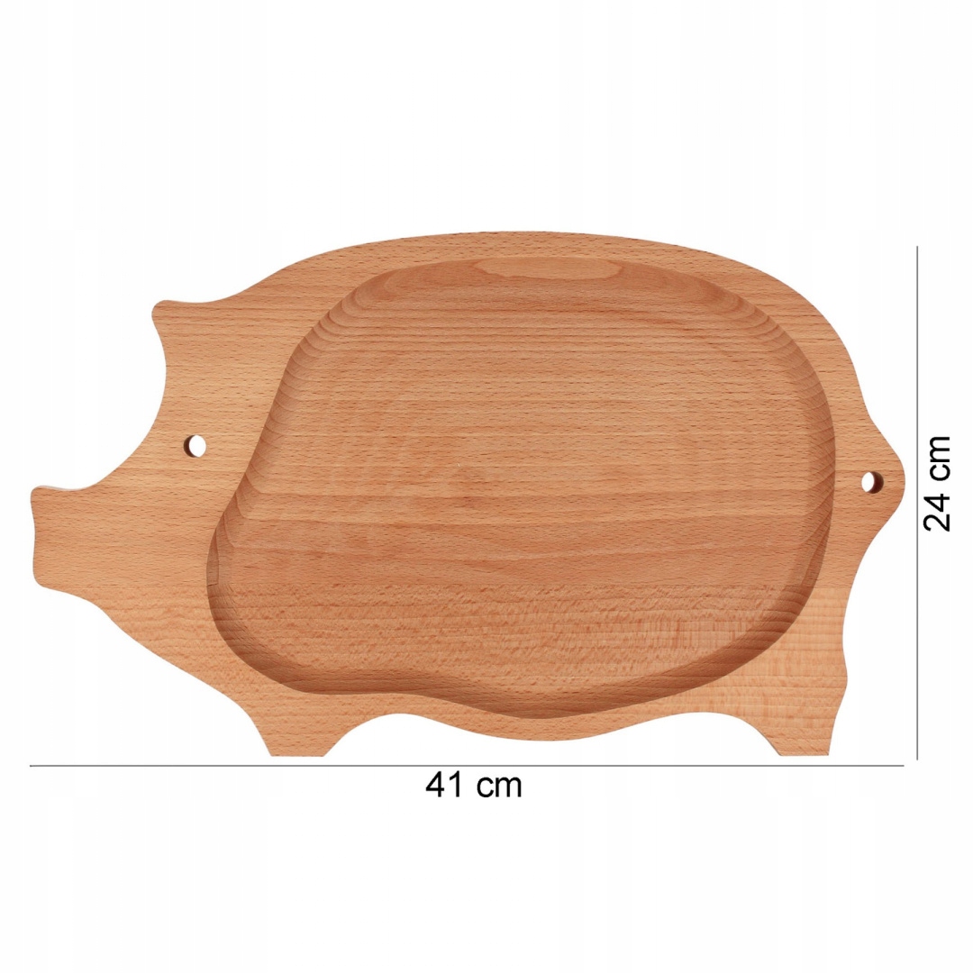 DESKA DREWNIANA TACA KORYTKO DREWNIANE ŚWINKA ;) Szerokość produktu 24 cm