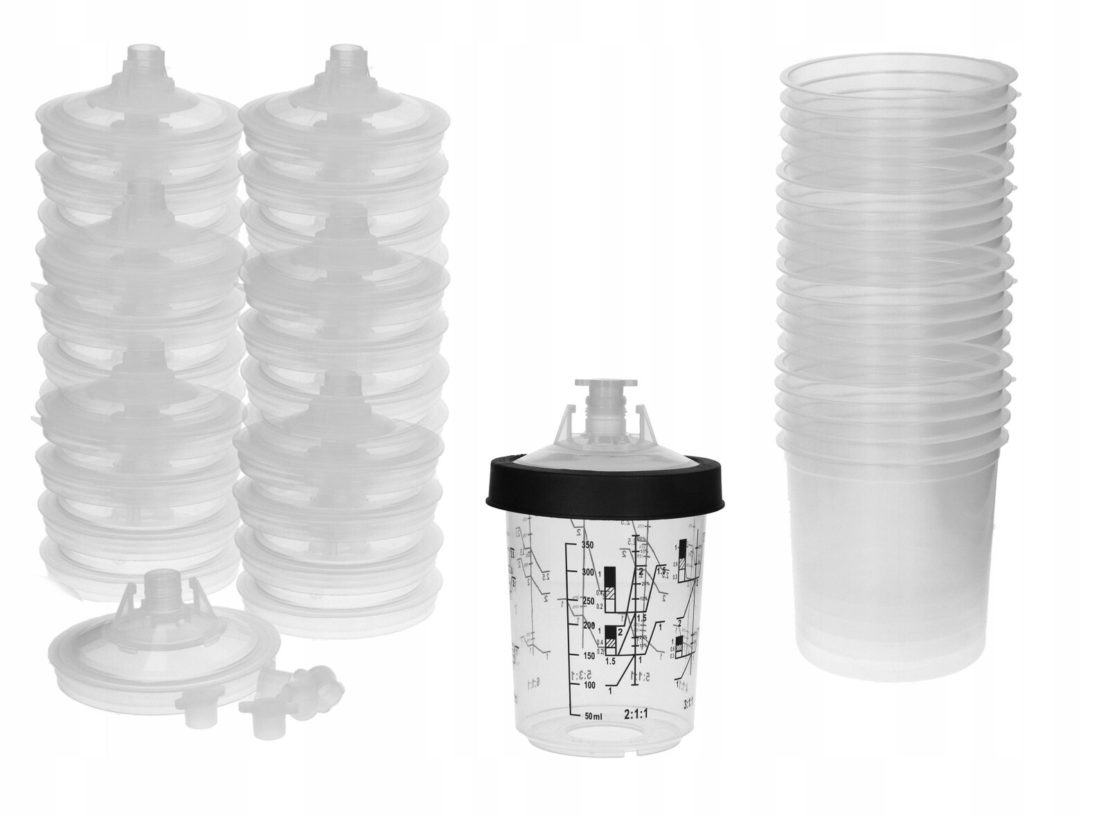 Italko Kubki Do Mieszania Lakieru System Pps 350ml 190µm 25szt Zestaw