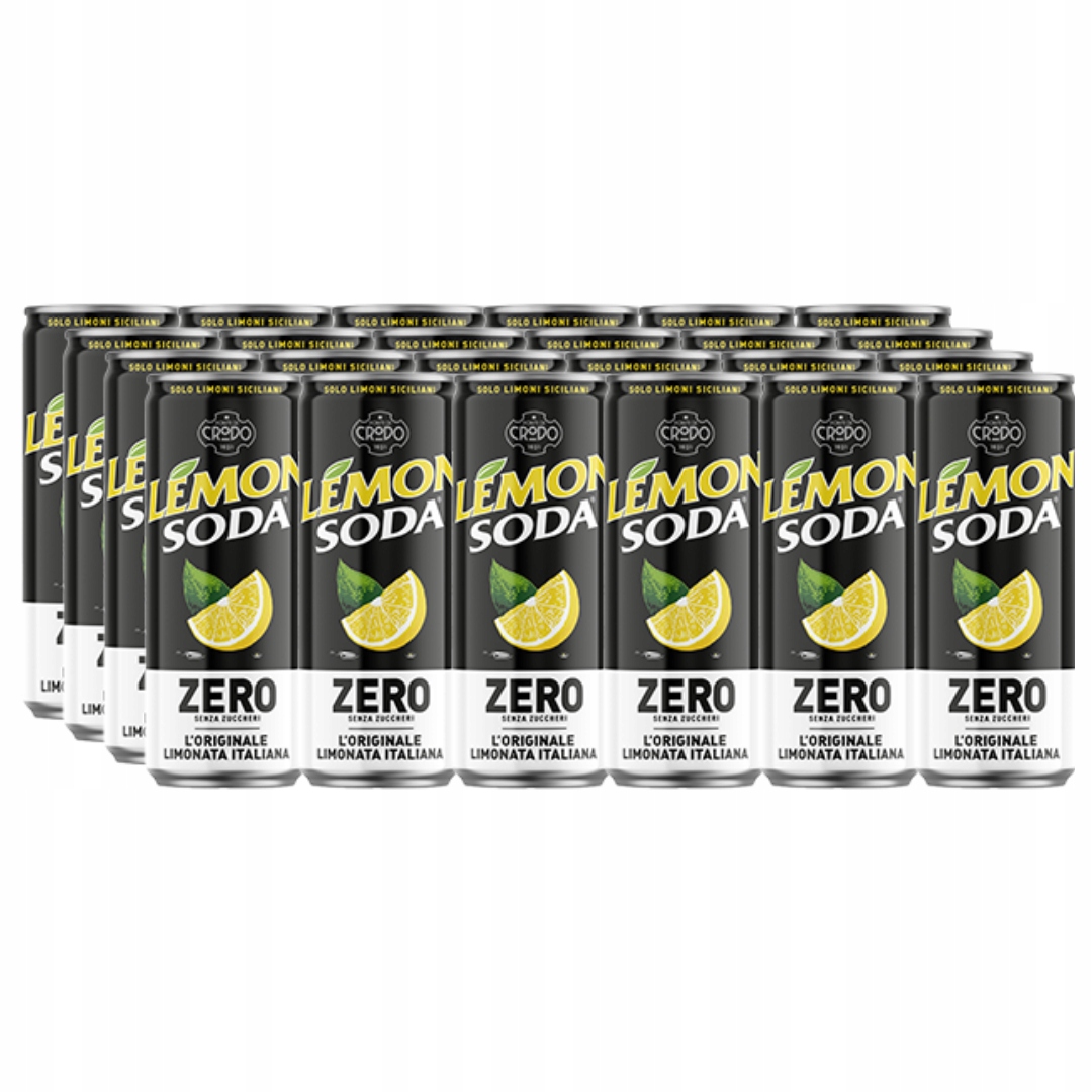 Lemon Soda Zero 24x 330ml włoska lemoniada bez cukru