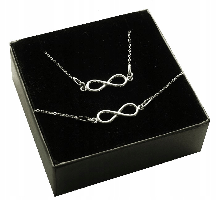 

Srebrny komplet Infinity Nieskończoność srebro 925