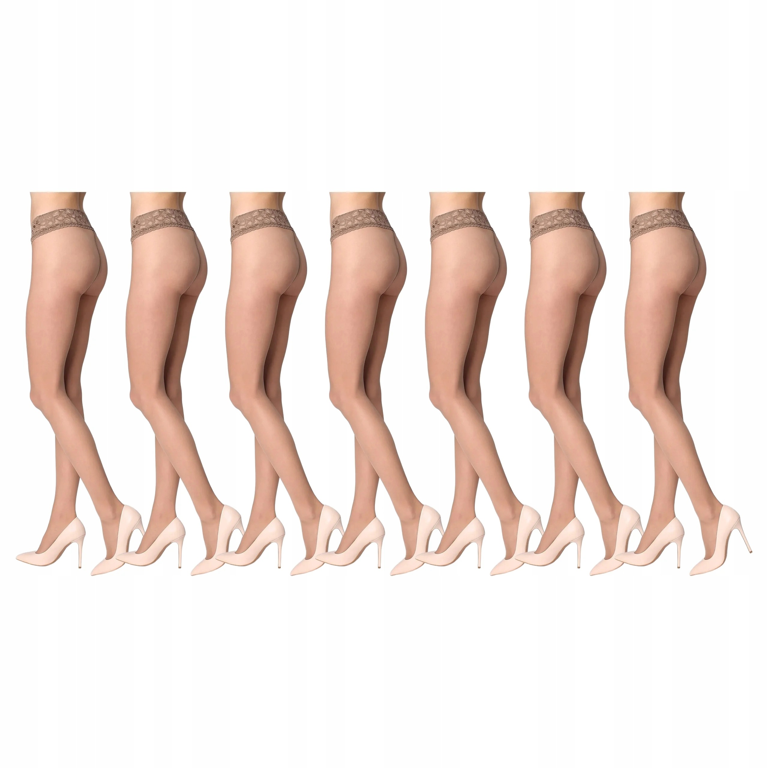 7 x Punčocháče Erotic Vita Bassa 30 den Marilyn Antilope 3-M