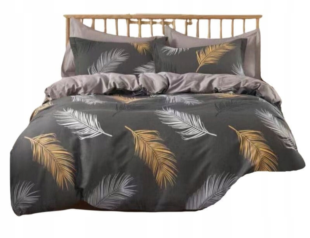 Komplet Pościeli 200x220 cm Pościel 100% Bawełniana 3 Częściowa Dwustronna