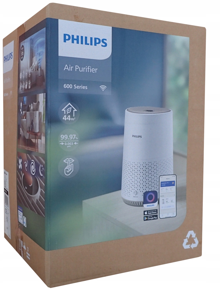 Čistička vzduchu Philips AC0650 Hepa WiFi NanoProtect pro 44m2 Noční režim