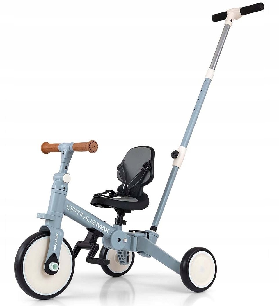 Rowerek trójkołowy 5w1 Optimus Max denim 6266 Milly Mally