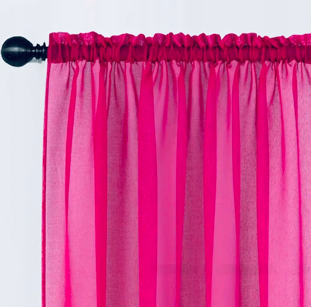 WOAL FUKSJA FIRANA SUPER JAKOŚĆ WIOSNA TURECKA TKANINA 300 CM RÓŻOWY Materiał woal