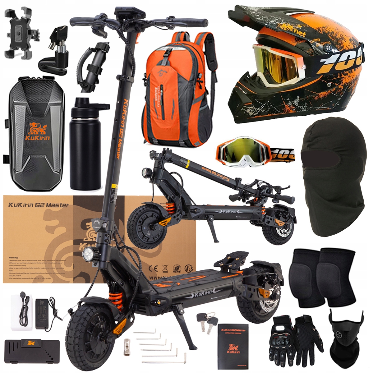 Kukirin G2 Master elektrické vozidlo 2000W 52V 20.8AH 70KM 60KM/H +Dárek