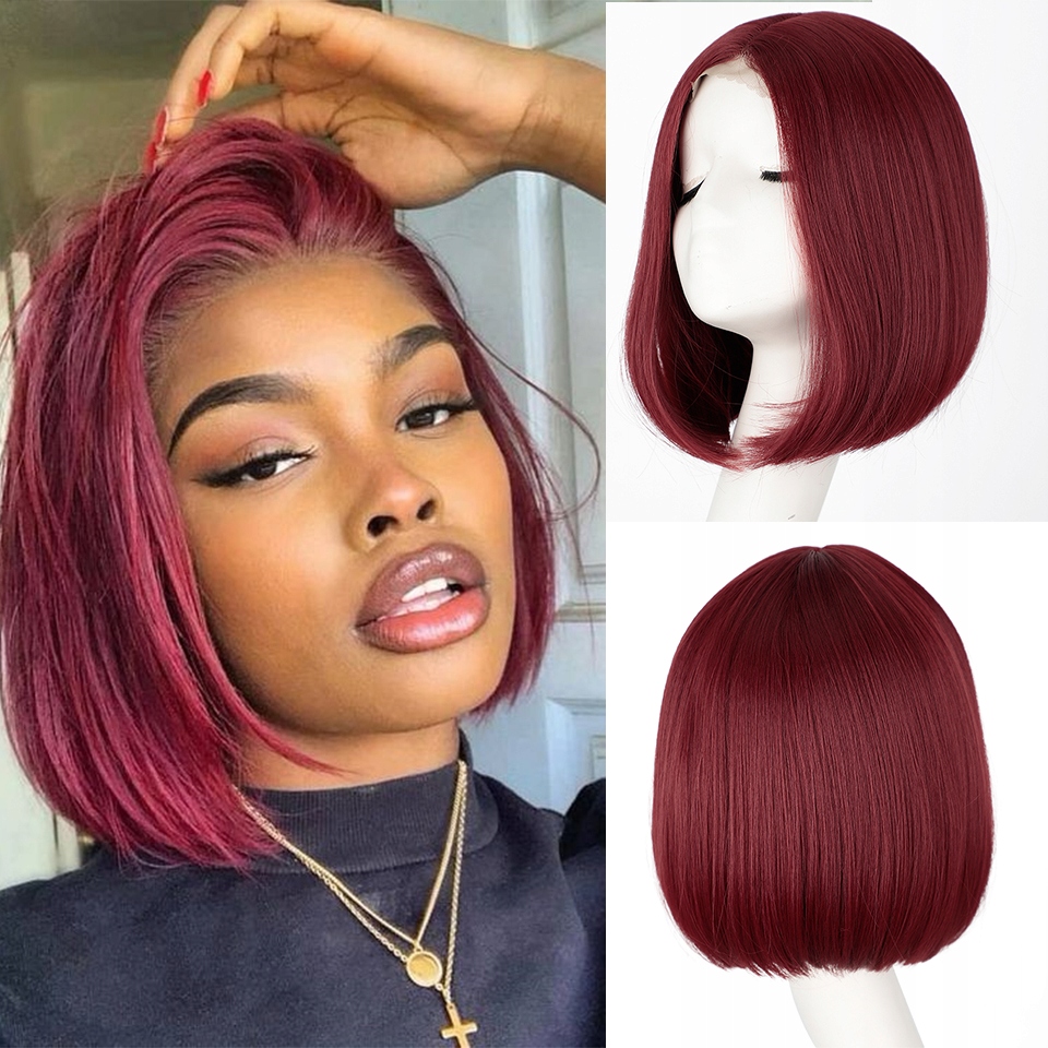 Bordo mikádo paruka Luna se síťkou (lace front)