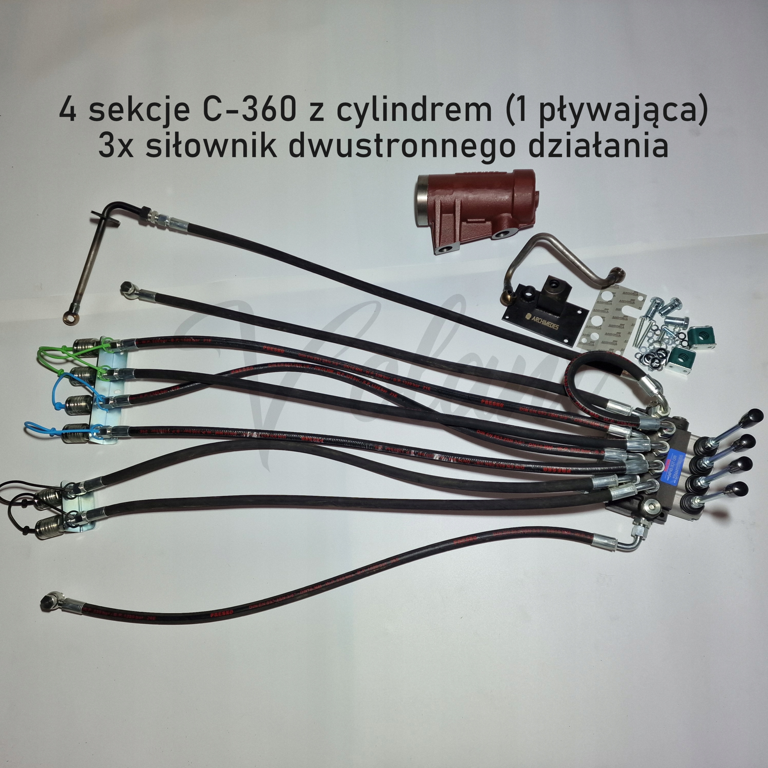 Rozdělovač C-360 4 Sekční Plovoucí Válec Zesílený Kompletní 4 Sada.