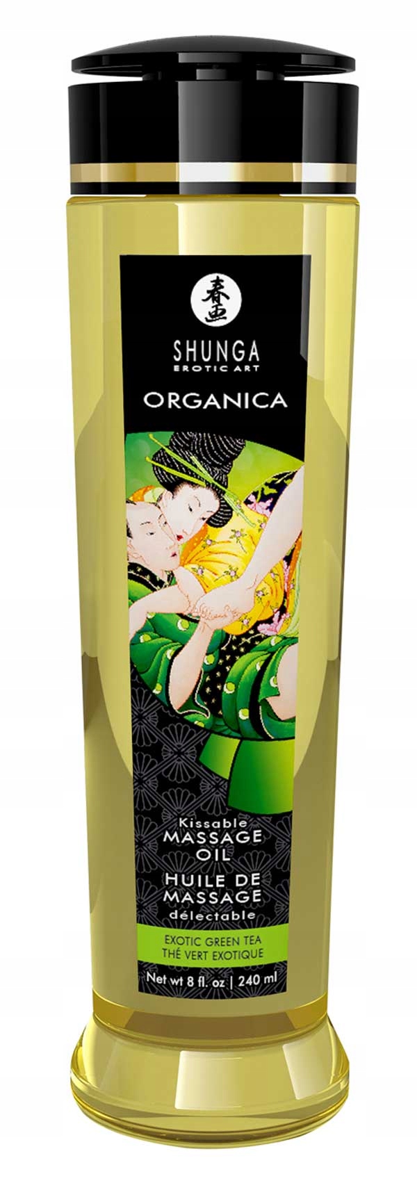 Organický chladně lisovaný masážní olej Zelený Čaj 240 ml