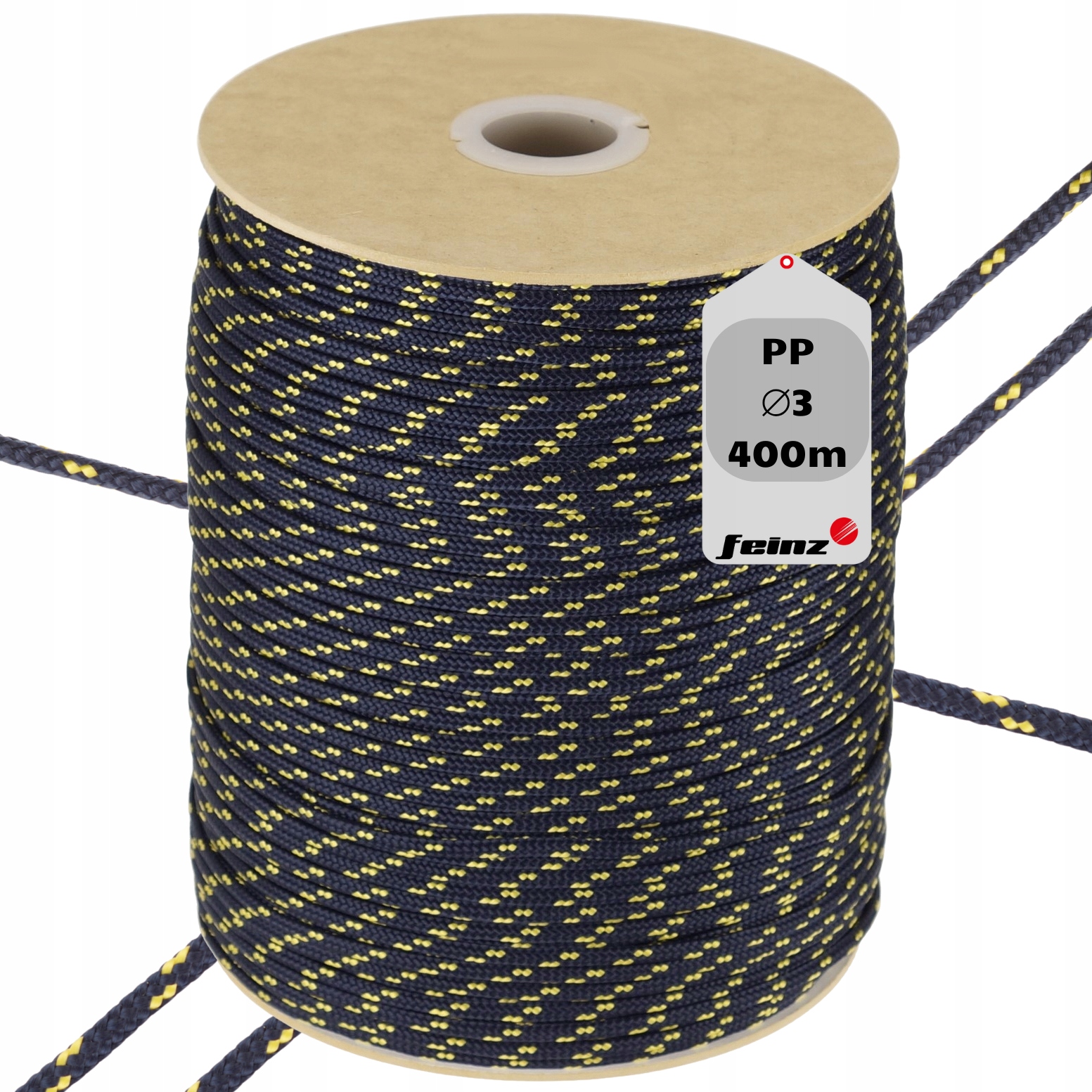 Polypropylenové Lano Pletené 3 mm Rolka 400 m