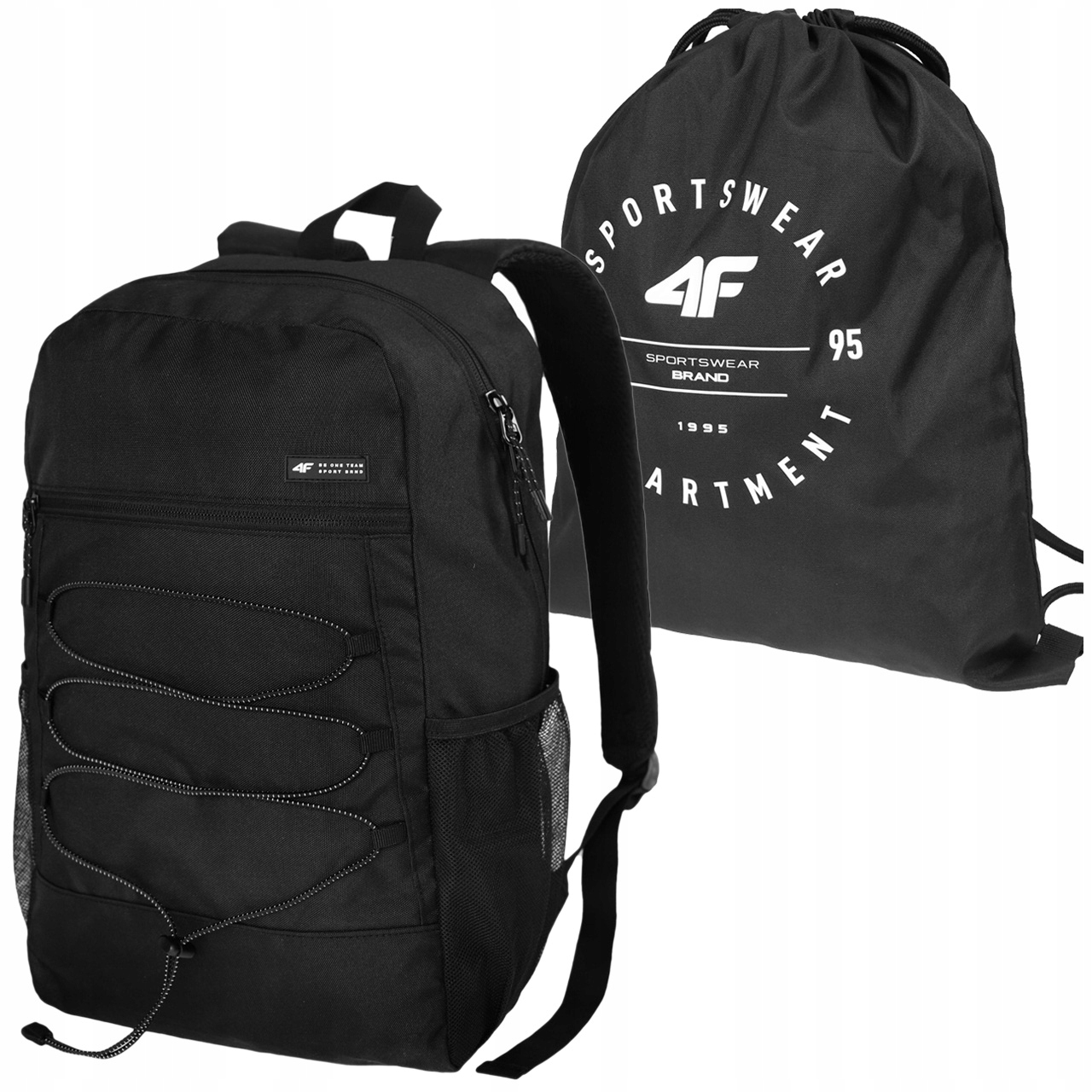 Plecak Szkolny Miejski 4F Worek Na Buty Odzież Trening Komplet Ucznia PW1