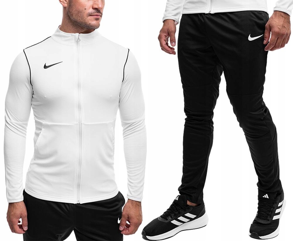 Dres Męski Nike Park 20 Komplet Zestaw Bluza Spodnie Rozpinany Biały r. XL