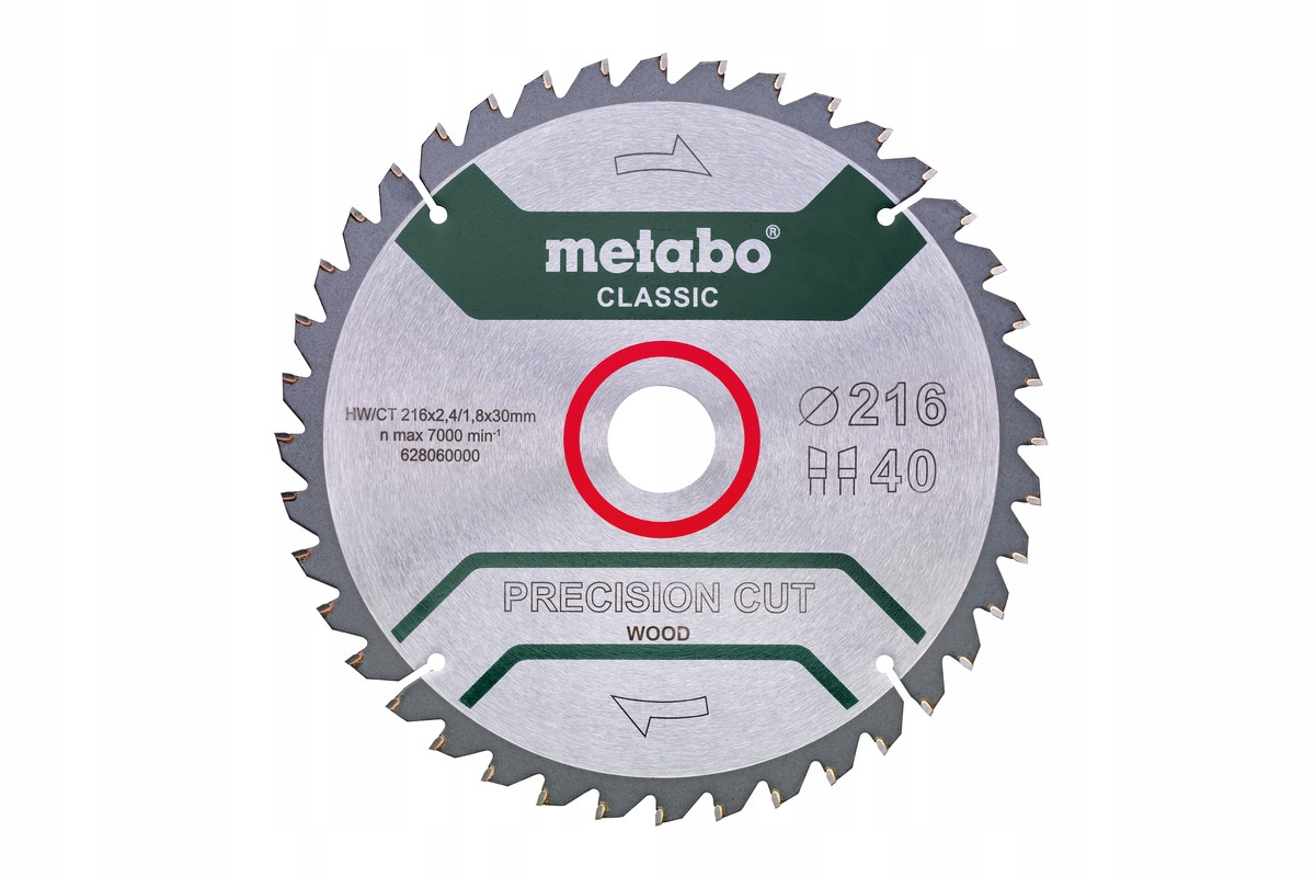 

Metabo Piła tarczowa Hw/ct 216x30mm 40 Wz tarcza