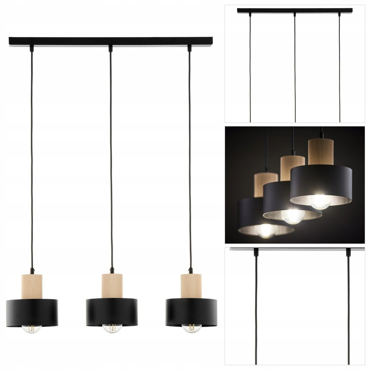 Závěsná lampa Rif Wood 3 41867 Sigma Lighting
