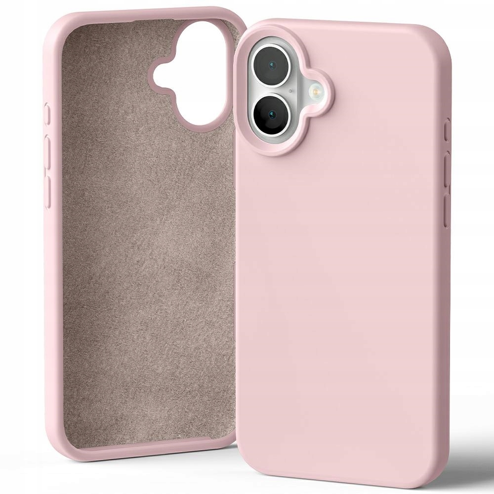 Etui silikonowe Mercury do iPhone 16 Plus 6,7" w kolorze różowo-piaskowym
