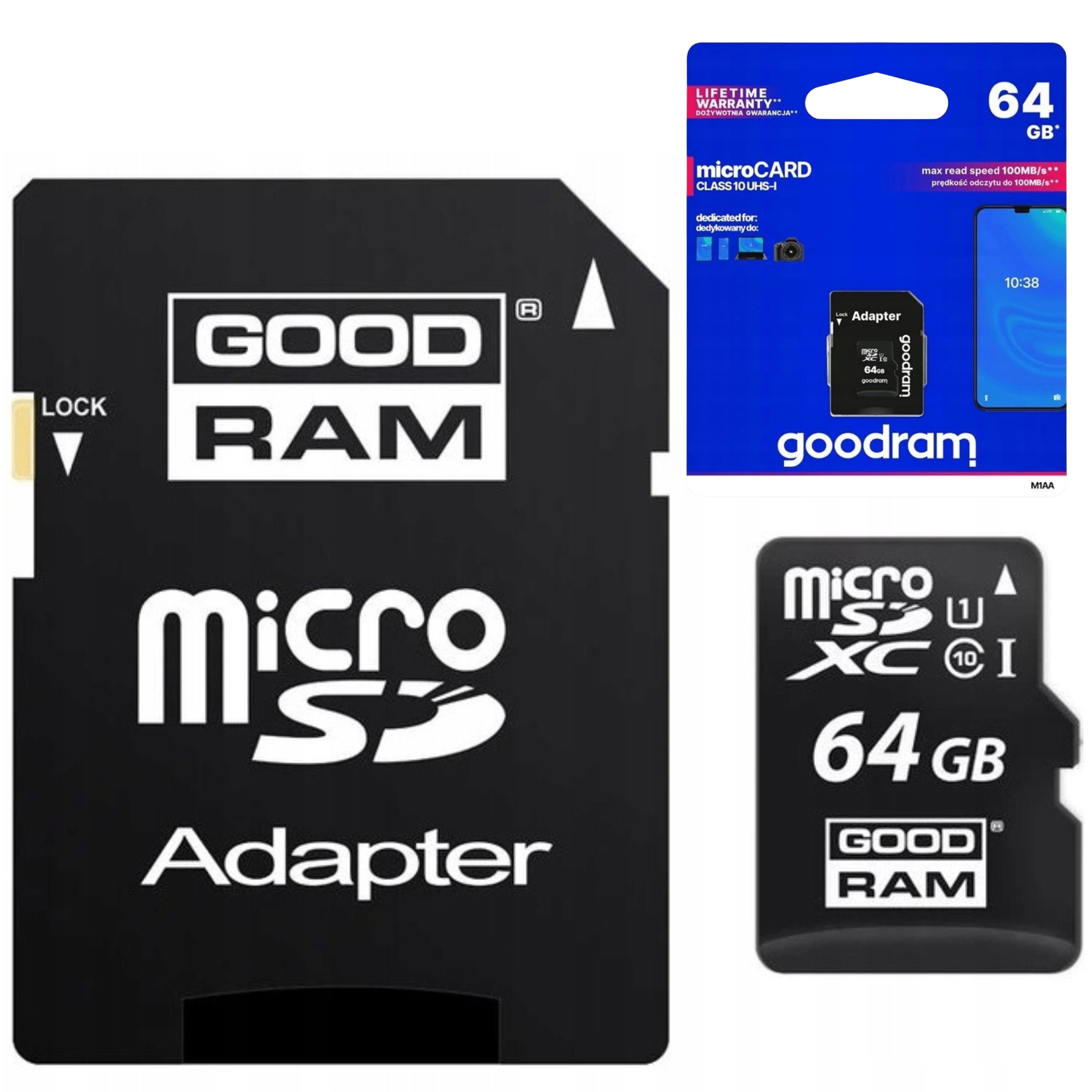 

Karta Pamięci Goodram 64GB Micro Sd XC Class 10