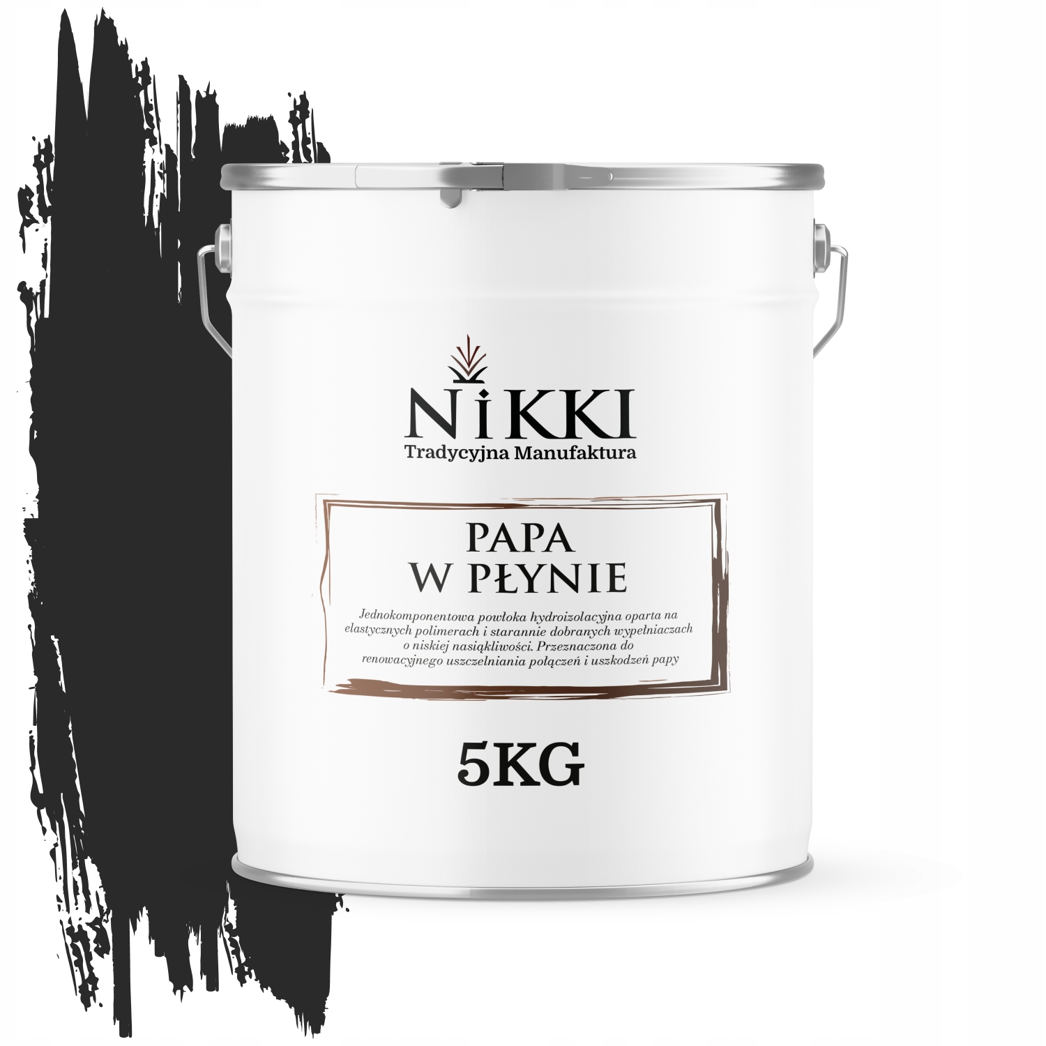 Barva Na Střechy Těsnící 5 Kg Tekutá Renovační Papa Černá Hmota