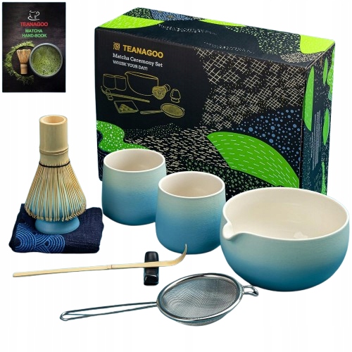 Startovací Sada Na Japonský Čaj Matcha, Šlehací Metla, Miska, Sítko