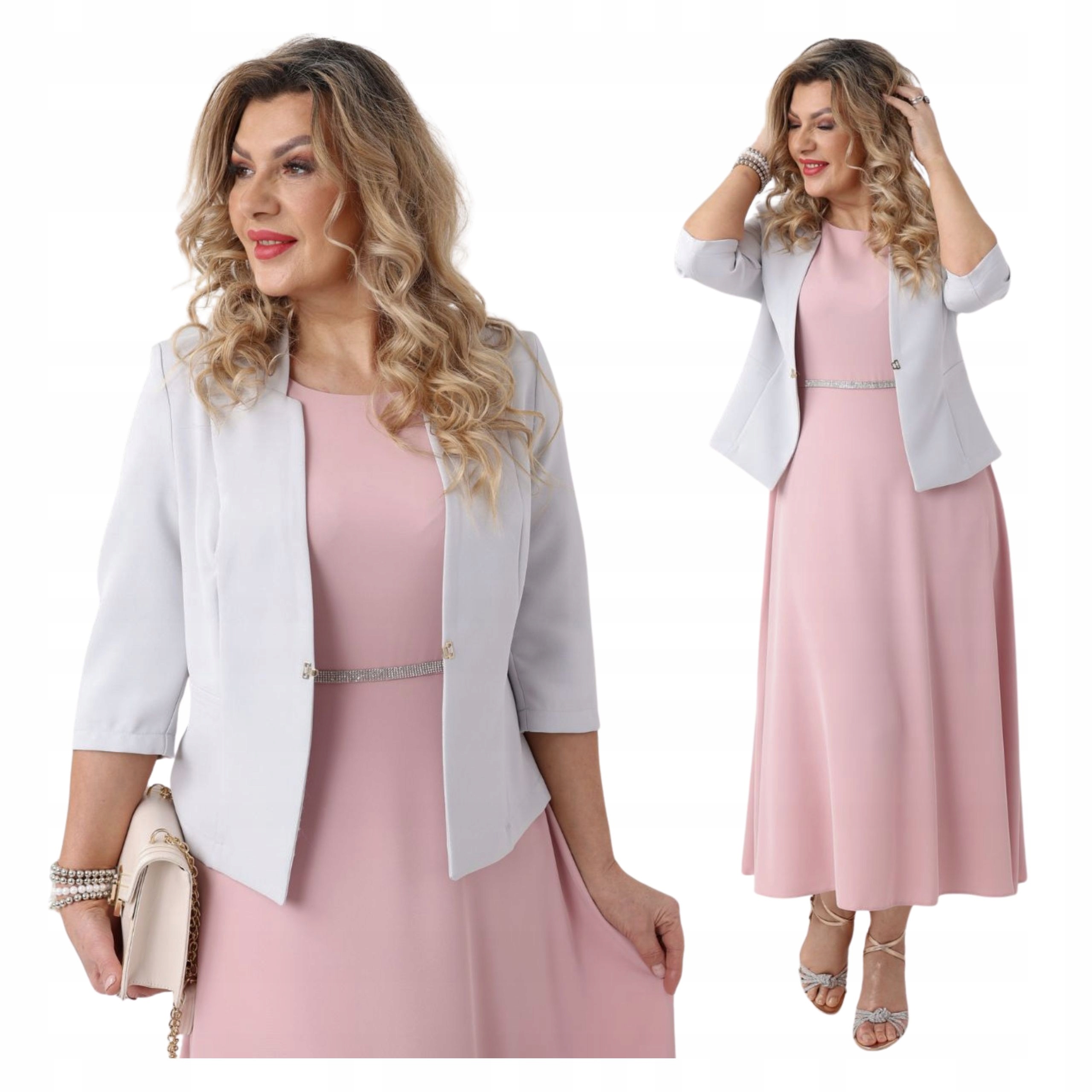 żakiet damski wizytowy Polski Producent duże rozmiary taliowany