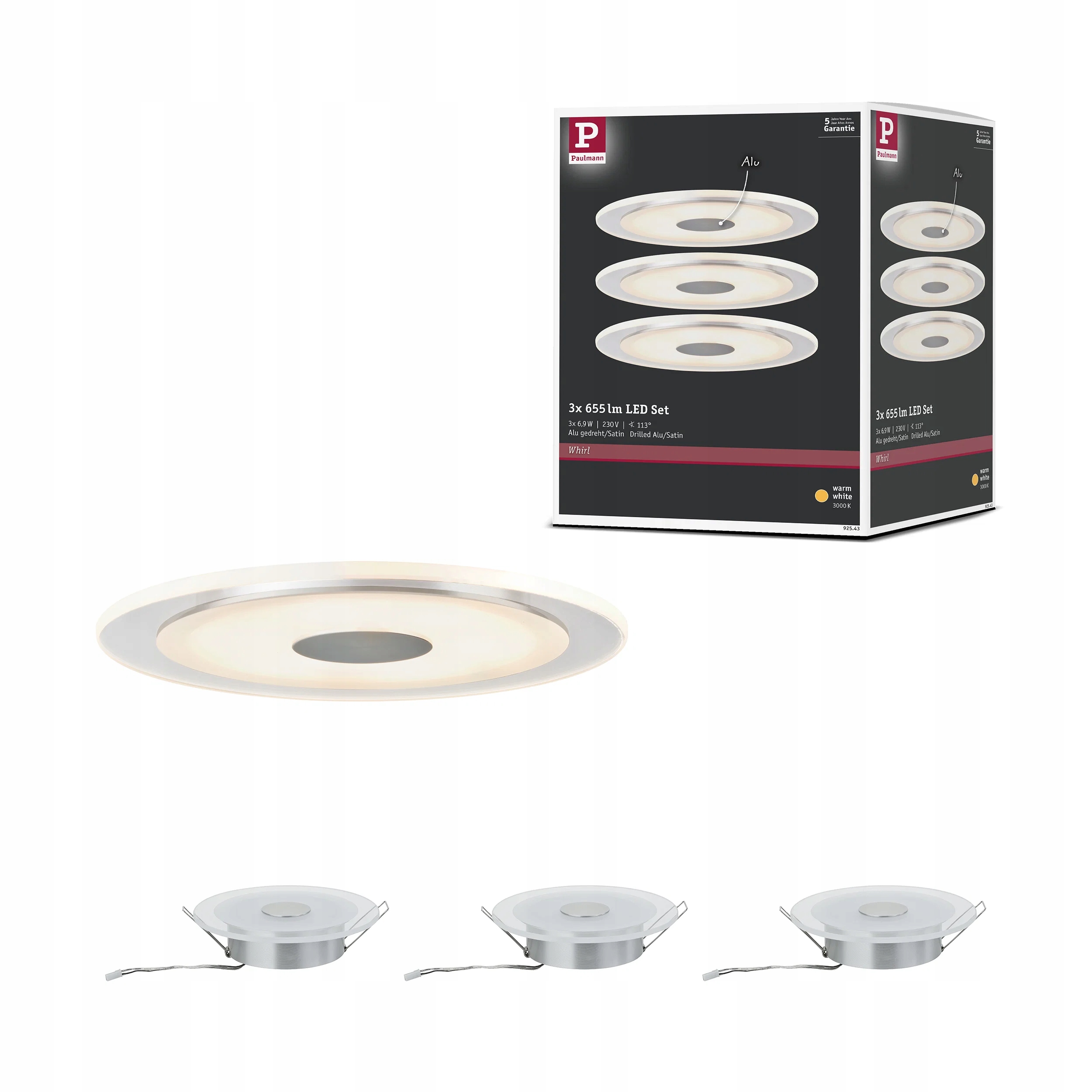 Zestaw podstawowy lampy wpuszczanej Led Whirl